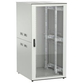 Шкаф напольный 19", 33U, 800х1000мм, стекл.перед.дверь, зад.металл, серый, UNITBOX N, ITK UBN35-33U81-GM