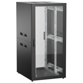 Шкаф напольный 19", 33U, 800х1000мм, стекл.перед.дверь, зад.перф, черный, UNITBOX N, ITK UBN05-33U81-GP