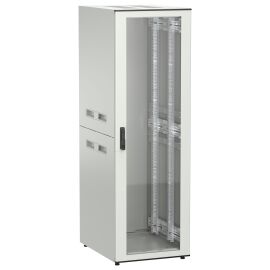 Шкаф напольный 19", 38U, 600х800мм, стекл. перед. дверь, серый, UNITBOX N, ITK UBN35-38U68-G
