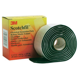 Лента Scotchfil™, 38мм х 1,5м, электроизоляционная мастика, 3M 7000006089