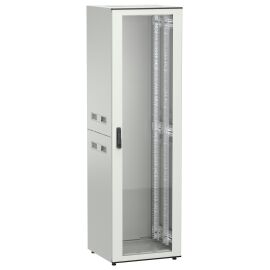 Шкаф напольный 19", 42U, 600х600мм, стекл. перед. дверь, серый, UNITBOX N, ITK UBN35-42U66-G