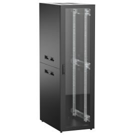 Шкаф напольный 19", 42U, 600х1000мм, стекл. перед. дверь, черный, UNITBOX N, ITK UBN05-42U61-G