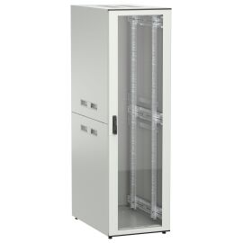 Шкаф напольный 19", 42U, 600х1000мм, стекл. перед. дверь, серый, UNITBOX N, ITK UBN35-42U61-G
