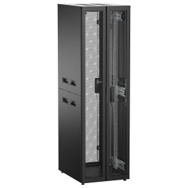 Шкаф напольный 19", 42U, 600х800мм, двуст. перф. дверь, зад. перф, черный, UNITBOX N, ITK UBN05-42U68-2PP