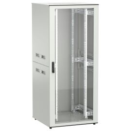 Шкаф напольный 19", 38U, 800х800мм, стекл.перед.дверь, зад.металл, серый, UNITBOX N, ITK UBN35-38U88-GM