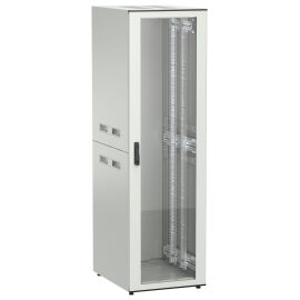 Шкаф напольный 19", 42U, 600х800мм, стекл. перед. дверь, серый, UNITBOX N, ITK UBN35-42U68-G