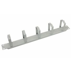 Органайзер горизонтальный 19", 1U, 5 колец, серый, REXANT 04-0305