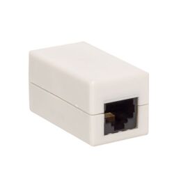 Адаптер проходной, кат.5e, UTP, RJ45-RJ45, белый, TERACOM TRC-INLC-2RJ45-5EUTP-WH