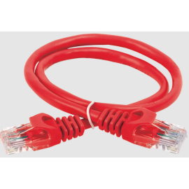 Патч-корд 4 пары, 2хRJ45, 0,5м, Кат.5e, UTP, красный, PVC, GENERICA PC04-C5EU-05M-G