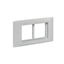 Рамка и суппорт на 4 модуля, белая, EKF C-Line sup-4-105-50