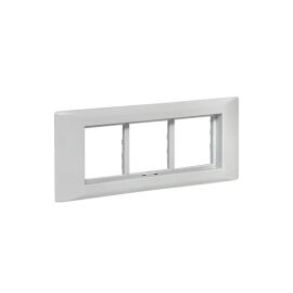 Рамка и суппорт на 6 модулей, белая, EKF C-Line sup-6-105-50