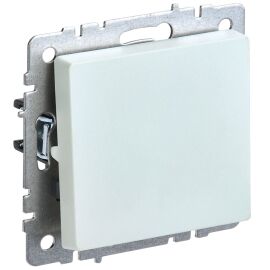 BRITE Выключатель 1-клавишный проходной 10А ВС10-1-6-БрЖ жемчуг IEK