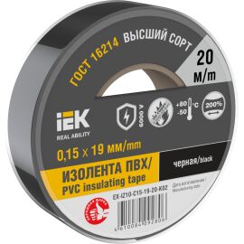 MIXTAPE 7 Изолента 0,15х19мм черная 20м IEK
