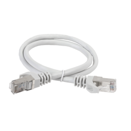 Патч-корд 4 пары, 2хRJ45, 15м, Кат.6A, S/FTP, серый, LSZH, ITK PC01-C6ASL-15M