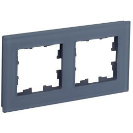 BRITE Рамка 2-местная РУ-2-2-Бр стекло маренго матовый IEK