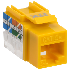 Модуль Keystone Jack кат.5е, UTP, 110 IDC, 90 град., желтый, ITK CS1-1C5EU-11-05