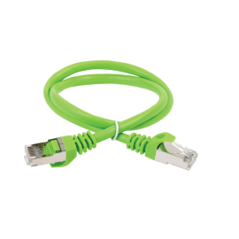 Патч-корд 4 пары, 2хRJ45, 10м, Кат.6A, S/FTP, зеленый, LSZH, ITK PC02-C6ASL-10M