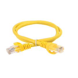 Патч-корд 4 пары, 2хRJ45, 7м, Кат.5e, UTP, желтый, LSZH, ITK PC05-C5EUL-7M