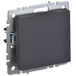 BRITE Выключатель 1-клавишный 10А ВС10-1-0-БрГ графит IEK