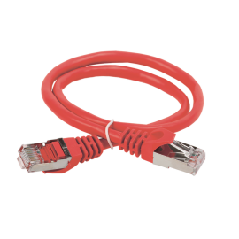 Патч-корд 4 пары, 2хRJ45, 10м, Кат.5e, FTP, красный, LSZH, ITK PC04-C5EFL-10M
