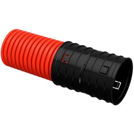 ELASTA Труба гофрированная двустенная жесткая ПНД d=140мм красная (6м) IEK