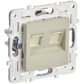 SKANDY Розетка компьютерная двойная RJ45 кат.6 SK-K04B бежевый IEK