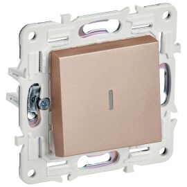 SKANDY Выключатель 1-клавишный проходной с индикацией 10А SK-V08Sa песочный IEK