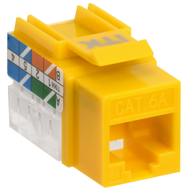 Модуль Keystone Jack категория 6A, UTP, 110 IDC, 90 градусов, желтый, ITK CS1-1C6AU-11-05