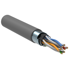 Кабель FTP 4 пары, Кат.6, внутр., 0,57мм, PVC, серый, 305м, ITK LC1-C604-311
