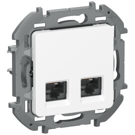 IEKINSPIRIA Розетка компьютерная двойная RJ45 категория 6 UTP 6738401 белый IEK