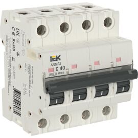 Выключатель автоматический 4P, 40А, х-ка C, M06N, IEK AR-M06N-4-C040