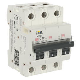 Выключатель автоматический ARMAT M06N 3P C 32А, IEK AR-M06N-3-C032