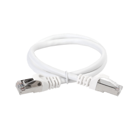 Патч-корд 4 пары, 2хRJ45, 10м, Кат.6, FTP, белый, LSZH, ITK PC08-C6FL-10M