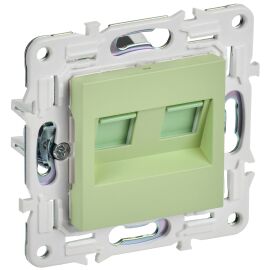 SKANDY Розетка компьютерная двойная RJ45 кат.6 SK-K04G мятный IEK