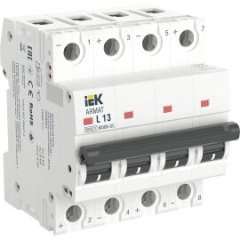Выключатель автоматический 4P, 13A, х‑ка L, M06N-DC, IEK AR-M06N-4-L013DC