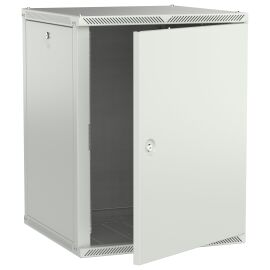 Шкаф настенный 19", 15U, 600х600мм, дверь металлическая, серый, ITK LWR3-15U66-MF-2 