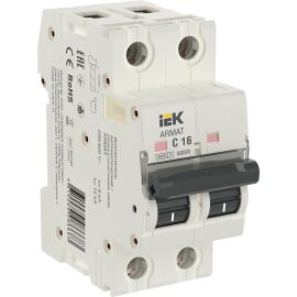 Выключатель автоматический 2P, 16А, х-ка C, M06N, IEK AR-M06N-2-C016