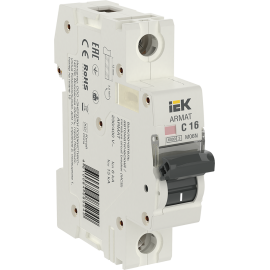 Выключатель автоматический ARMAT M06N 1P C 16А, IEK AR-M06N-1-C016