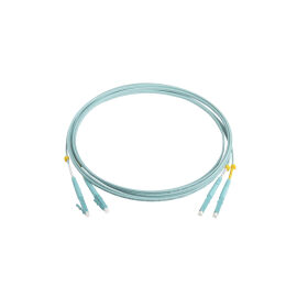 Шнур оптический LC/UPC-LC/UPC, MM 50/125, 3м, Duplex, аква, Hyperline FC-D2-503-LC/PR-LC/PR-H-3M-LSZH-AQ
