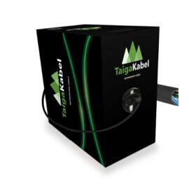 Кабель UTP 2 пары, Кат.5e, внутренний., 0,52мм, LSZH, серый, 305м, TaigaKabel