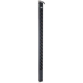 Блок розеток вертикальный 24U, 18 гнезд (Schuko), 16А, черный, кабель 3м, PDU, ITK PV22-18D-11