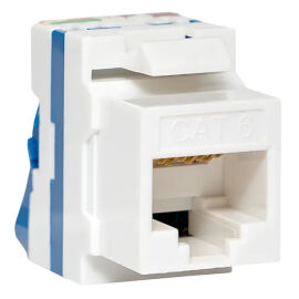 Модуль Keystone Jack кат.6, UTP, без инструмента Toolless 180 град., синий, TERACOM TRCS-KSTN-RT180-6UTP-BLU