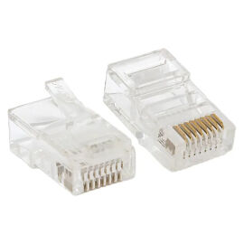 Разъем RJ-45, UTP, кат.5e, 30мкд, уп.10шт, TERACOM PRO TRP-PLUG-5EUTP-10