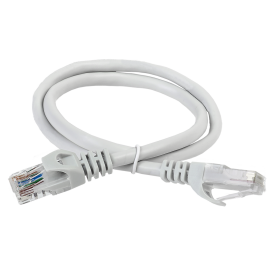 Патч-корд 4 пары, 2хRJ45, 15м, Кат.6, UTP, серый, LSZH, ITK PC01-C6UL-15M