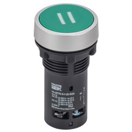 Кнопка IP65 с маркировкой "II" моноблок 1NO зеленая MASTER IEK