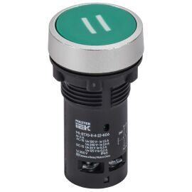 Кнопка IP65 с маркировкой "II" моноблок 2NO зеленая MASTER IEK