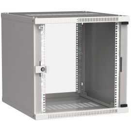 ITK Шкаф настенный LINEA WE 9U 600х600мм дверь стекло серый