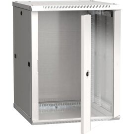 ITK Шкаф LINEA W 15U 600х600мм дверь стекло серый RAL7035