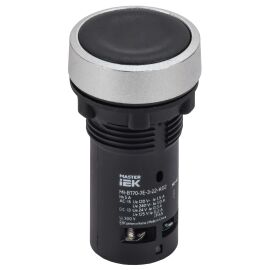 Кнопка IP65 моноблок возвратная 1NO+1NC чёрная MASTER IEK