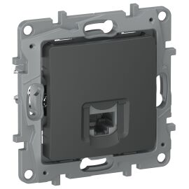 IEKETIKA Розетка компьютерная RJ45 категория 6 UTP 6712531 графит IEK
